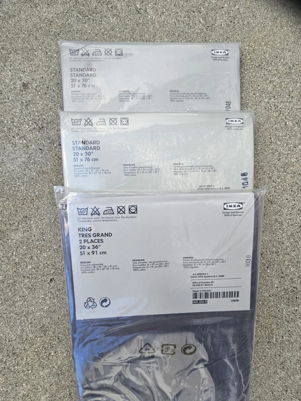 IKEA BEDDING BUNDLE 2 DUVET COVERS, SHEETS, 5 PILLOW CASES BRAND NEW GREYS $185